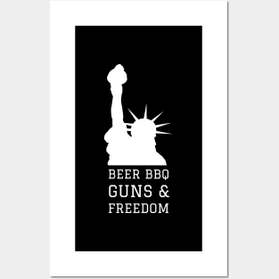 Beer, BBQ, Guns & Freedom Posters and Art